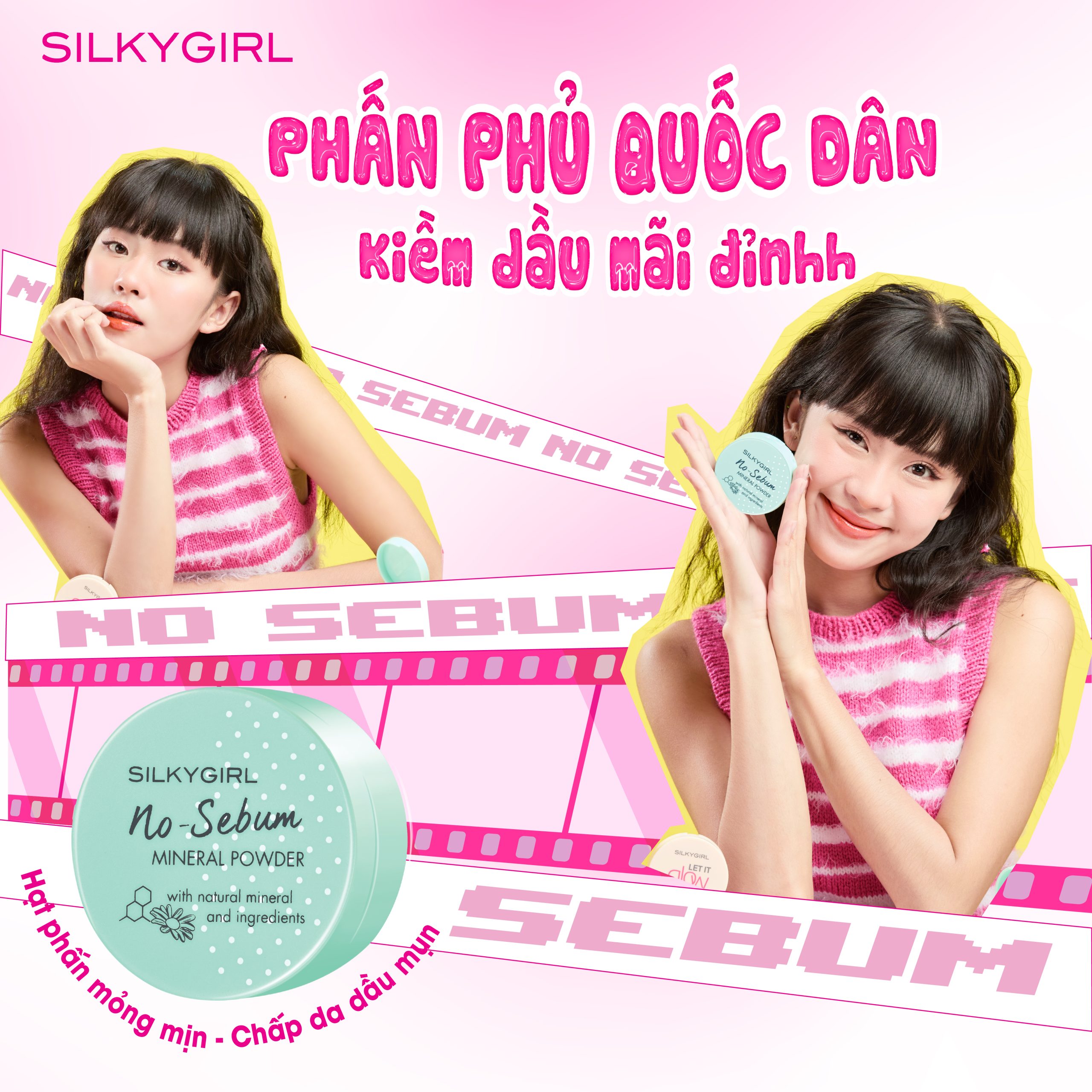 PHẤN PHỦ KHOÁNG SILKYGIRL NO-SEBUM MINERAL POWDER - 5g - Ảnh 2