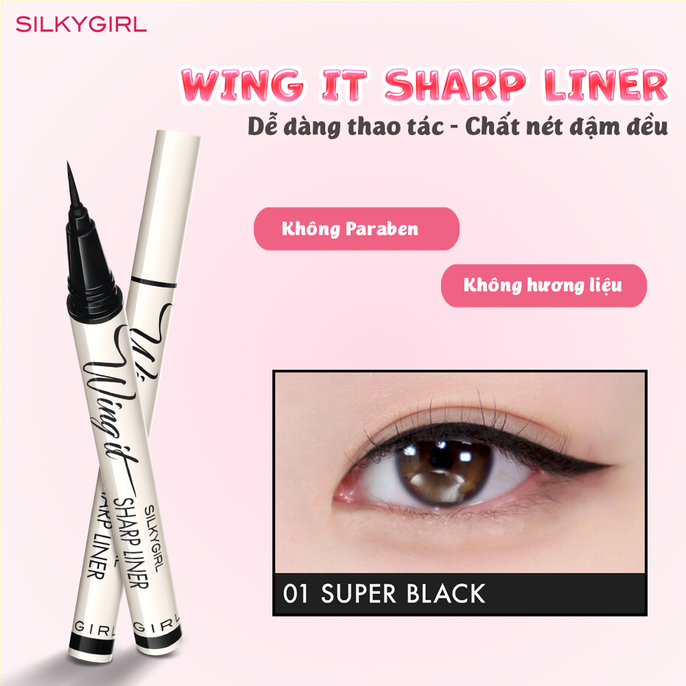 BÚT KẺ MẮT SILKYGIRL WING IT SHARP EYELINER - 0.5g - Ảnh 3