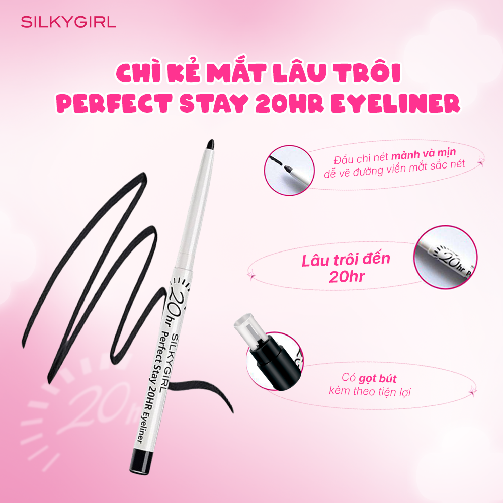 CHÌ VIỀN MẮT SILKYGIRL PERFECT STAY 20HR EYELINER - 0.28G - Ảnh 2