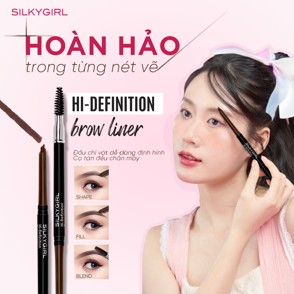 CHÌ MÀY 2 ĐẦU SILKYGIRL HI-DEFINITION BROW LINER - 0.35g - Ảnh 4