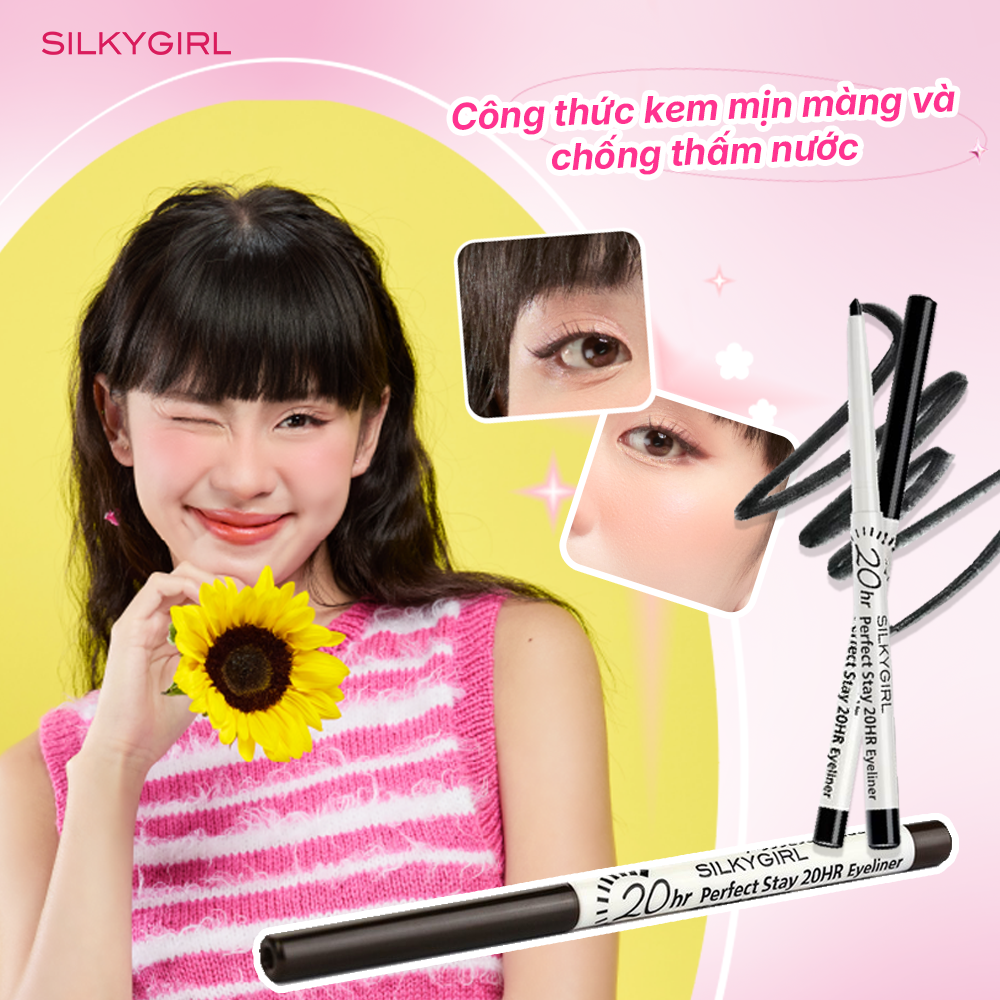 CHÌ VIỀN MẮT SILKYGIRL PERFECT STAY 20HR EYELINER - 0.28G - Ảnh 3