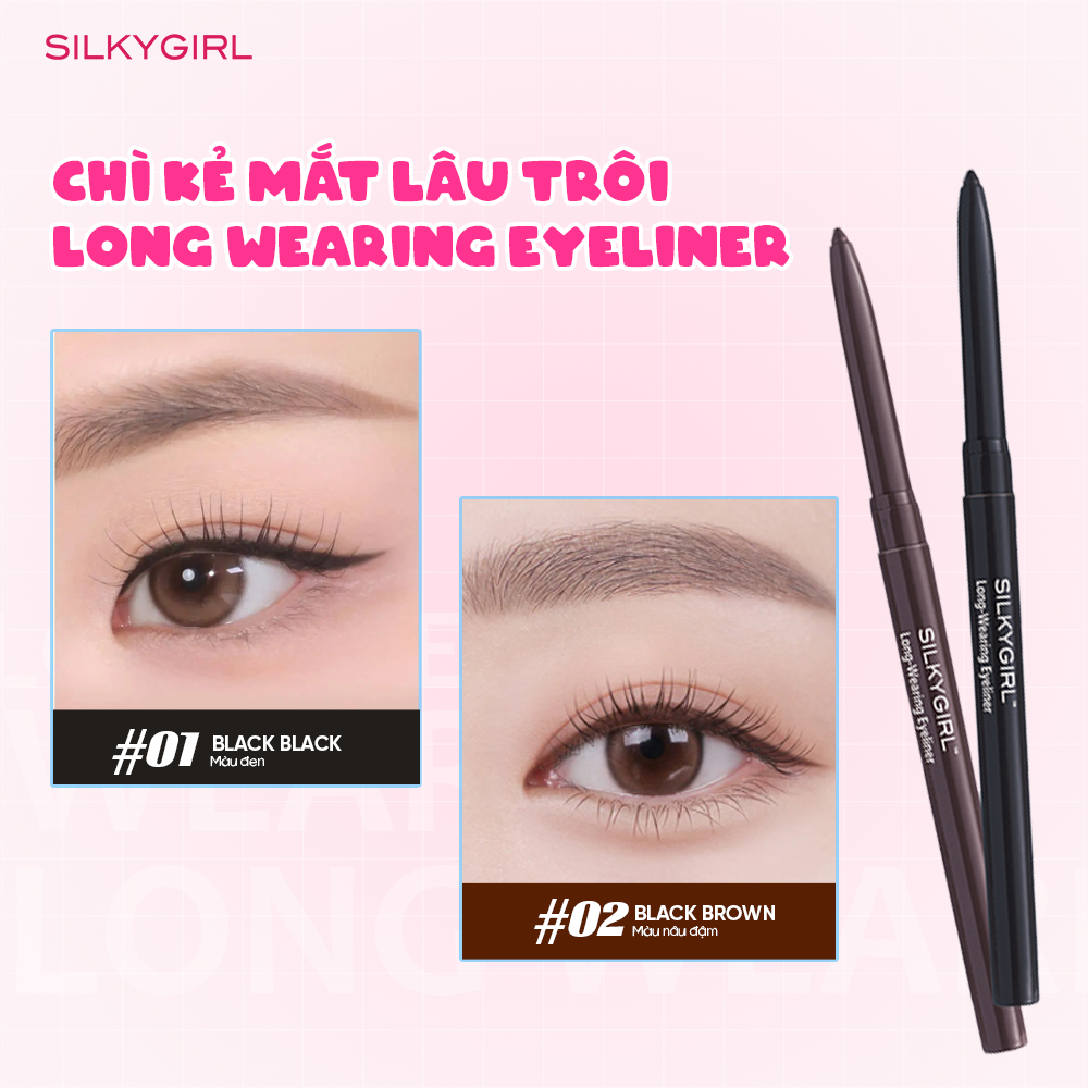 CHÌ KẺ MẮT SILKYGIRL LONG-WEARING EYELINER - 0.28g - Ảnh 2