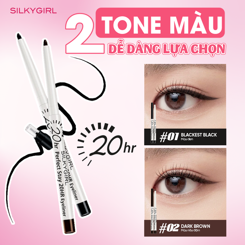 CHÌ VIỀN MẮT SILKYGIRL PERFECT STAY 20HR EYELINER - 0.28G - Ảnh 4