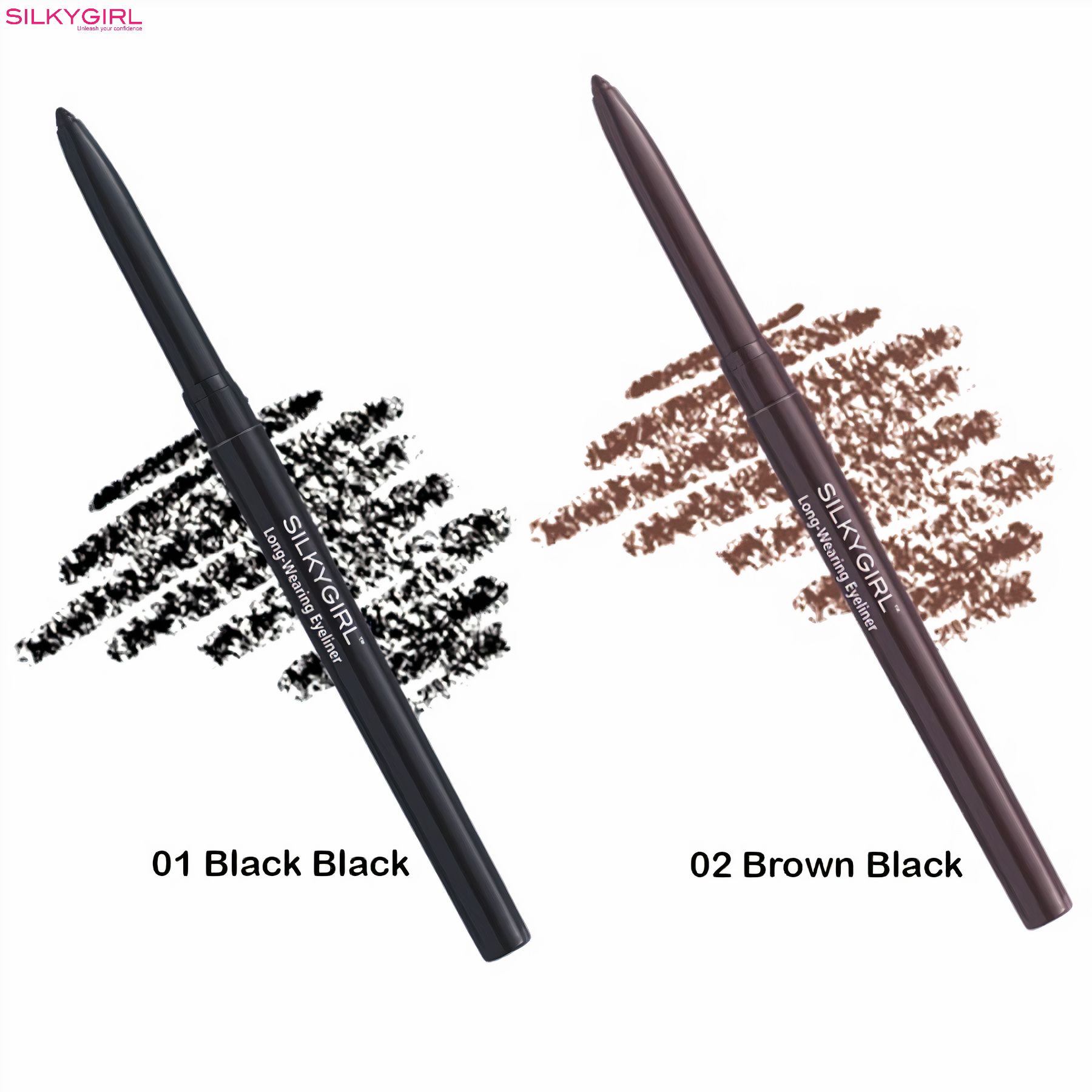 Sản phẩm có 2 màu là chì đen (Blackest Black) và chì nâu (Black Brown) phù hợp tone da phụ nữ châu Á.