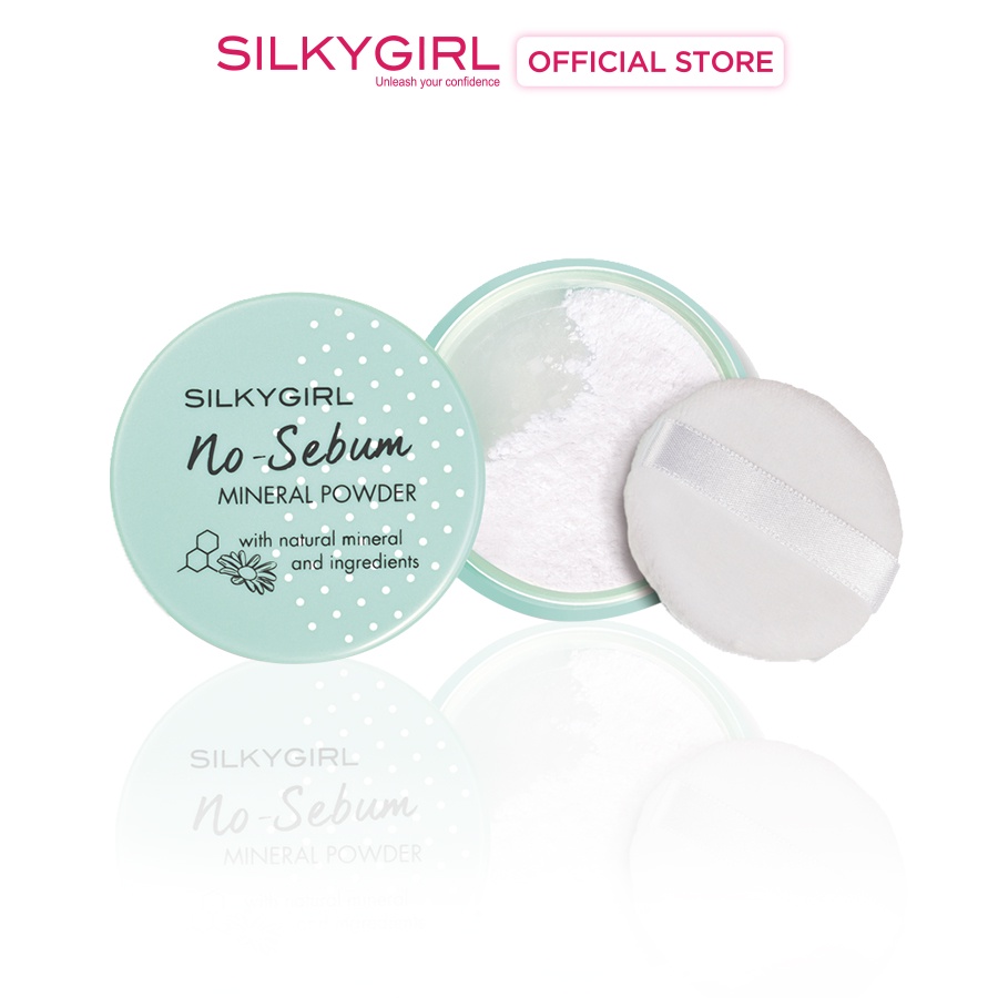 Silkygirl No-Sebum là dòng phấn phủ siêu mỏng mịn thần thánh cho bạn một làn da không còn thấy nhờn rít đâu!