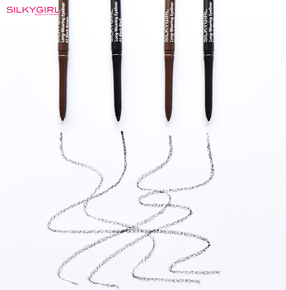 Silky Girl Longwear Eyeliner là loại bút kẻ mắt giàu Vitamin E; nhẹ nhàng và tinh tế cho đôi mắt; đầu bút mềm và mượt; dễ dàng sử dụng để trang điểm; đạt độ chính xác cao