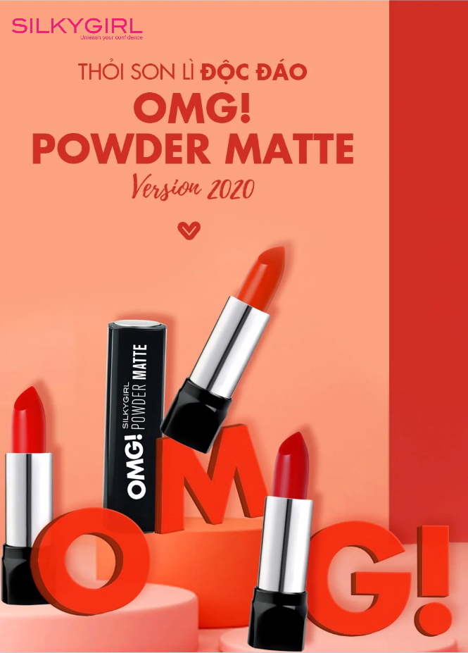 Review son môi Silkygirl OMG Powder Matte - 10 phong cách với 10 packaging khác nhau