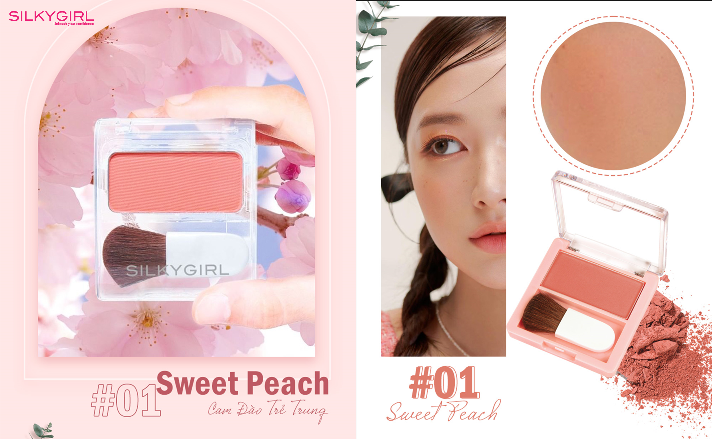 01 Sweet Peach - Màu cam đào