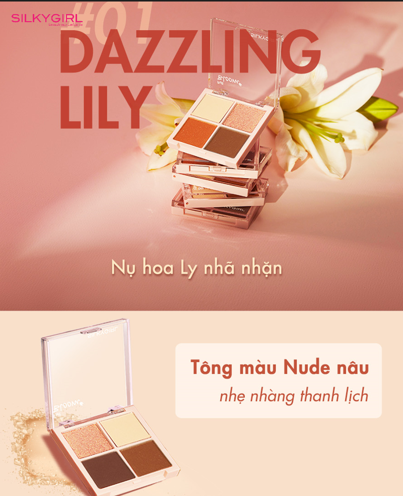 01 Dazzling Lily: Tone nâu nude nhẹ nhàng và thanh lịch