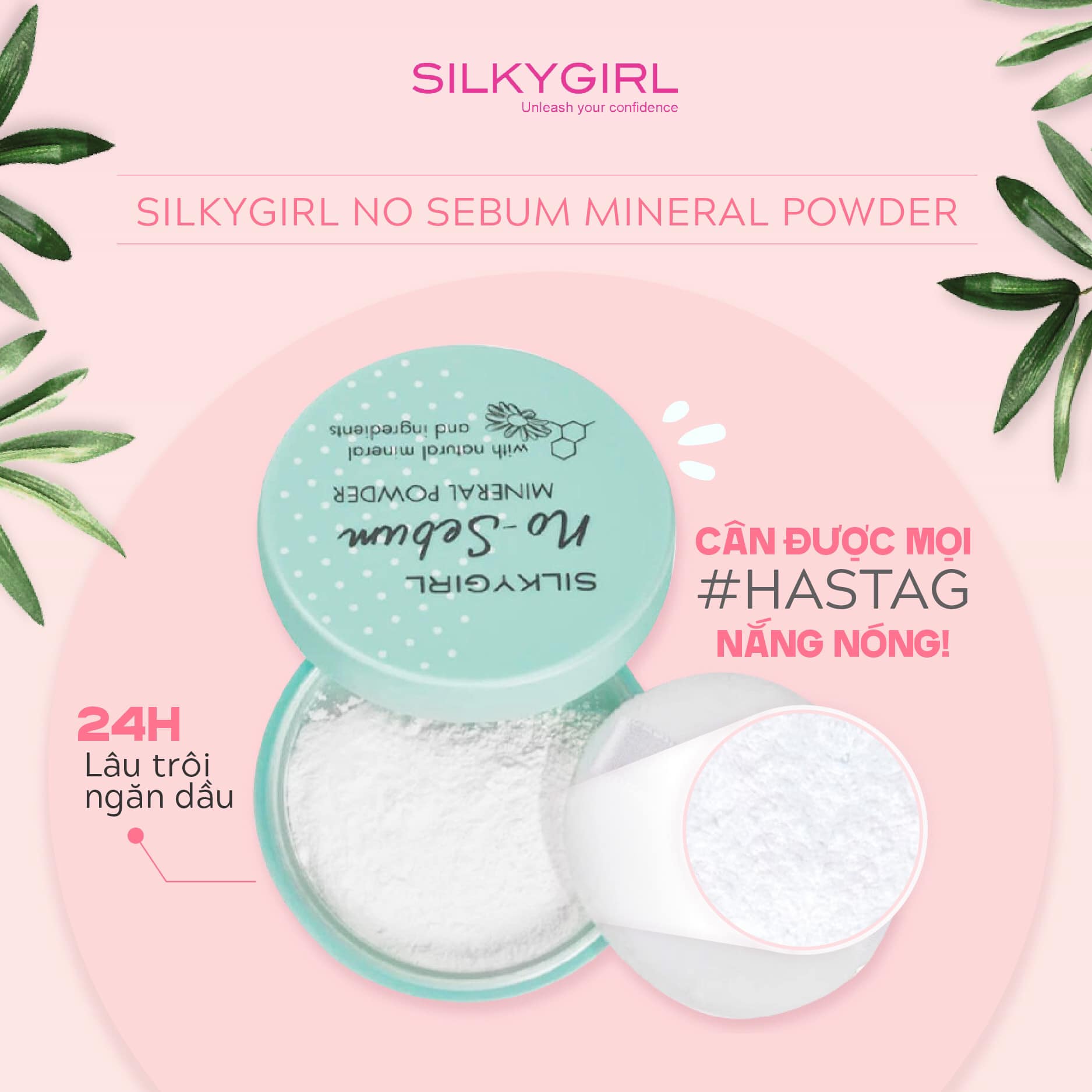 Phấn phủ khoáng dạng bột No-sebum Mineral Powder của thương hiệu SilkyGirl  