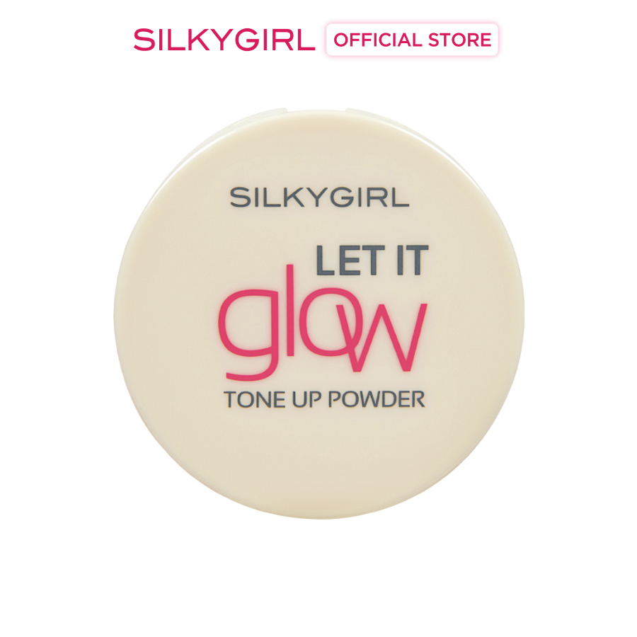 Làm sáng tông màu da - Silkygirl Let It Glow Tone up Powder chứa các thành phần kiềm dầu giúp hấp thụ dầu dư thừa trên da, ngăn ngừa làn da trở nên bóng dầu