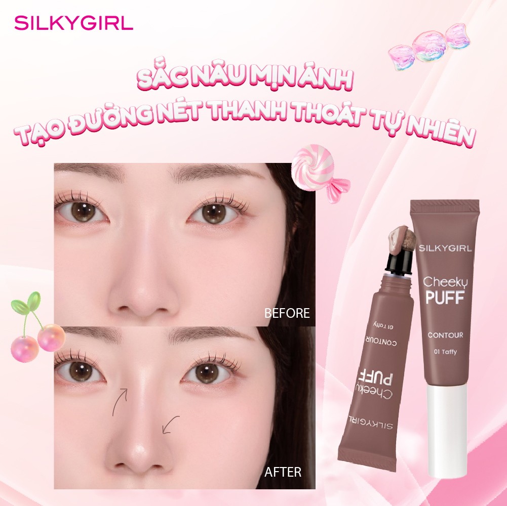 TẠO KHỐI DẠNG KEM SILKYGIRL CHEEKY PUFF CONTOUR - 6ML - Ảnh 3