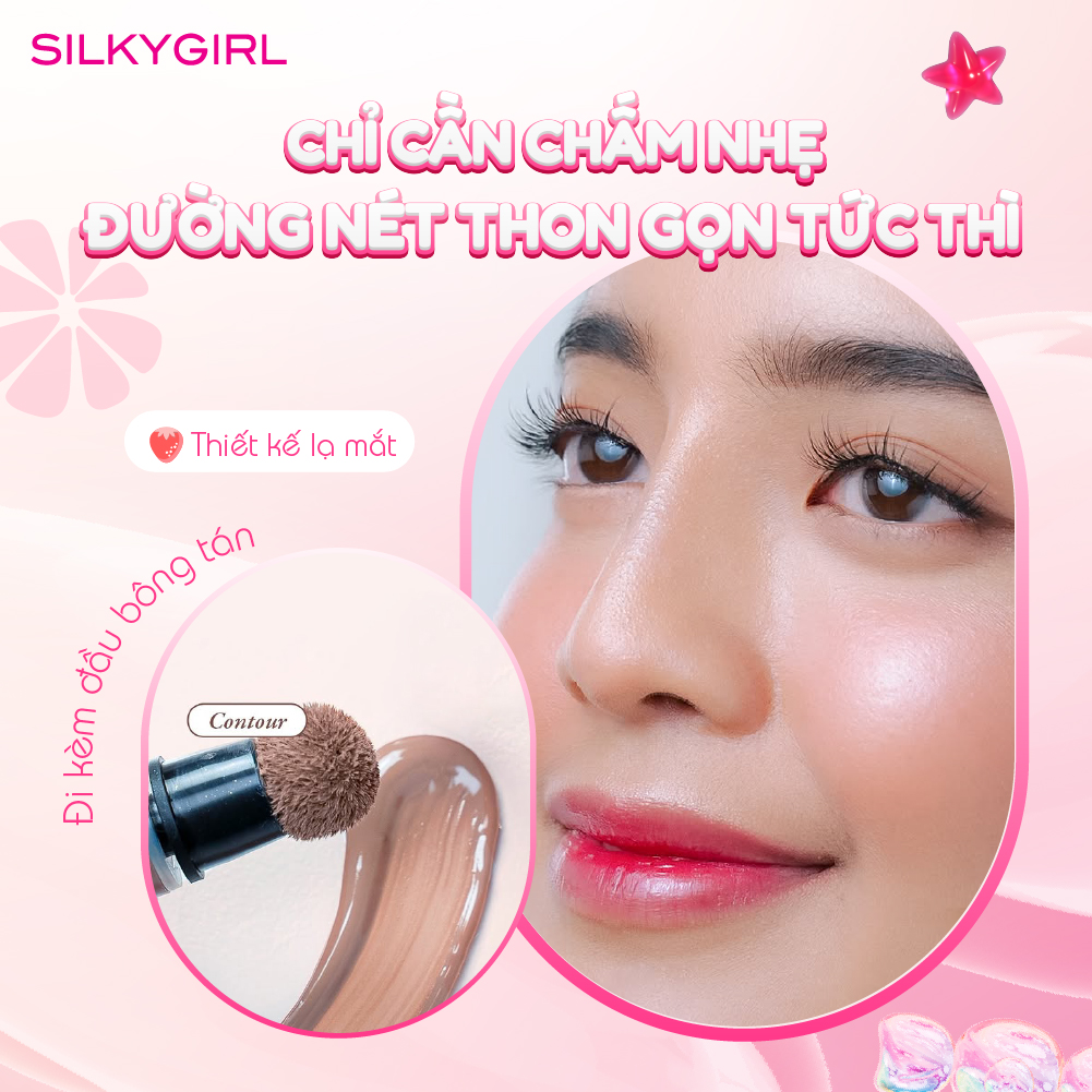 TẠO KHỐI DẠNG KEM SILKYGIRL CHEEKY PUFF CONTOUR - 6ML - Ảnh 4