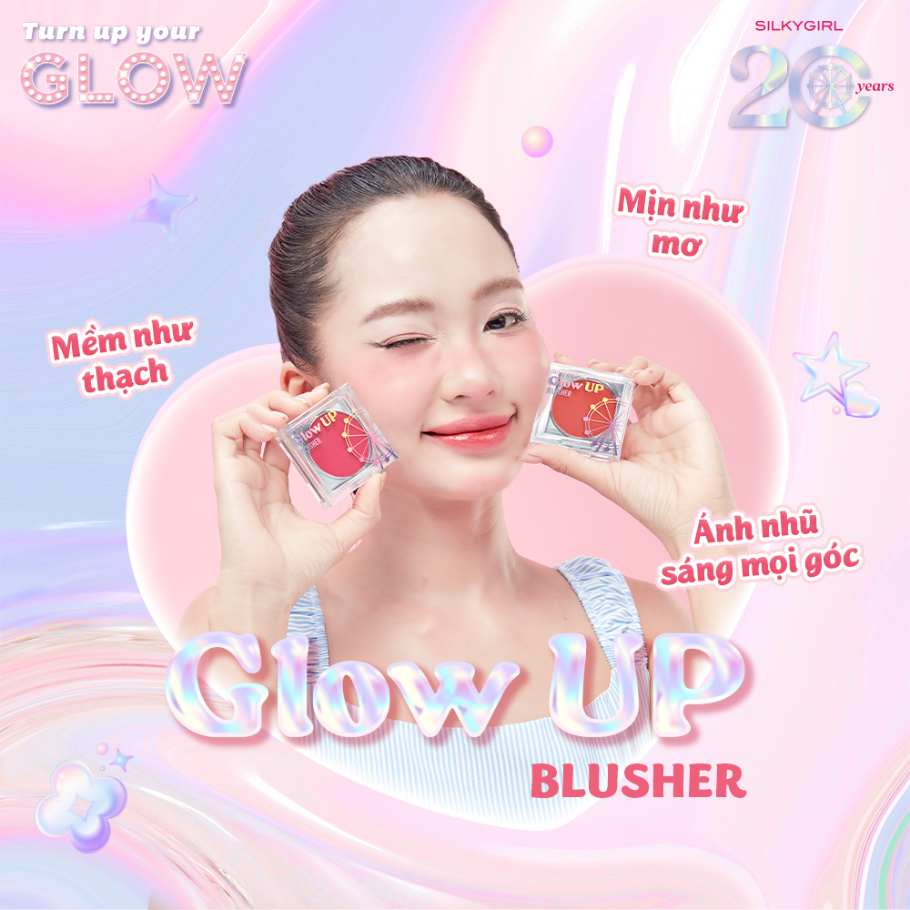 MÁ HỒNG KEM SILKYGIRL GLOW UP BLUSHER - 4G - Ảnh 2