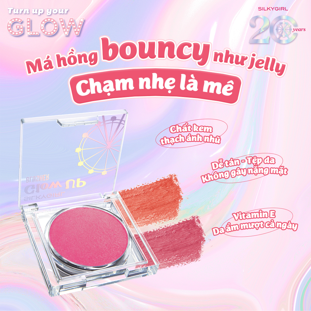 MÁ HỒNG KEM SILKYGIRL GLOW UP BLUSHER - 4G - Ảnh 4